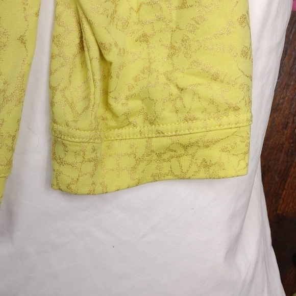 Onque woman women's 3X neon yellow light jacket with snaps in the front - Picture 8 of 13